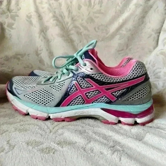 ASICS Women's GT-2000 3 Trail Running Shoe Lightning/Hot Pink/Navy, sz 9.5 - Picture 1 of 5